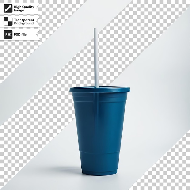 A blue plastic cup with a straw that says  no parking  on it