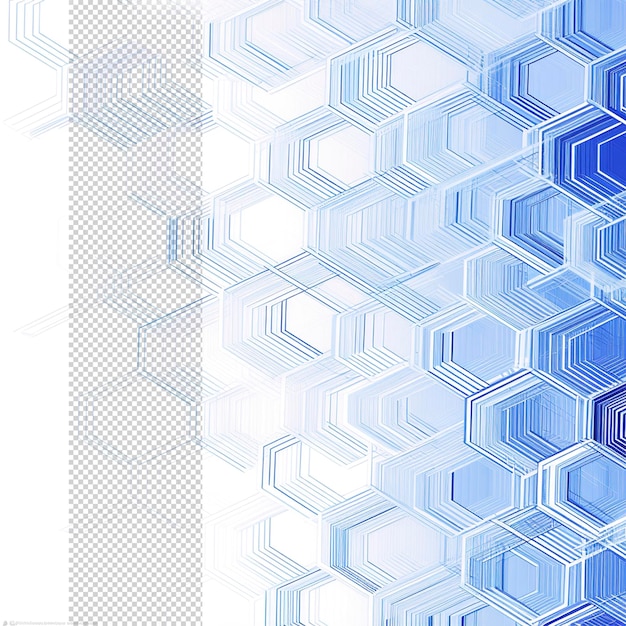 PSD blue polygon structure abstract transparent background