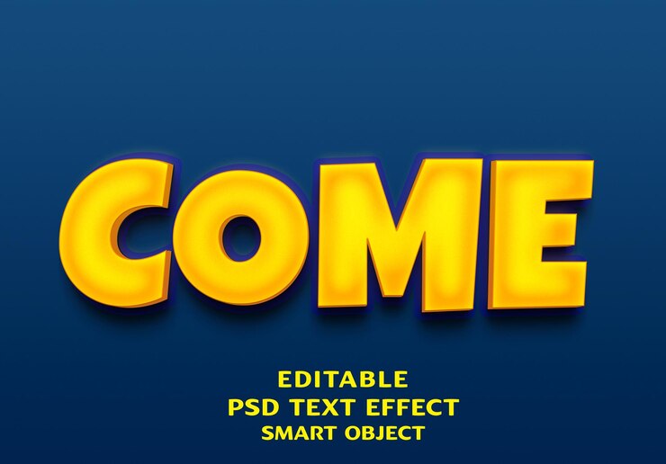 a blue poster with the words come come in yellow