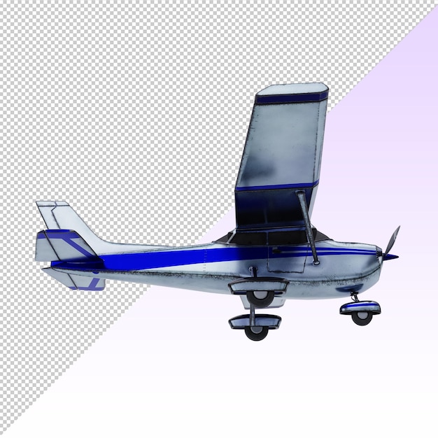 Blue private and commercial aircraft