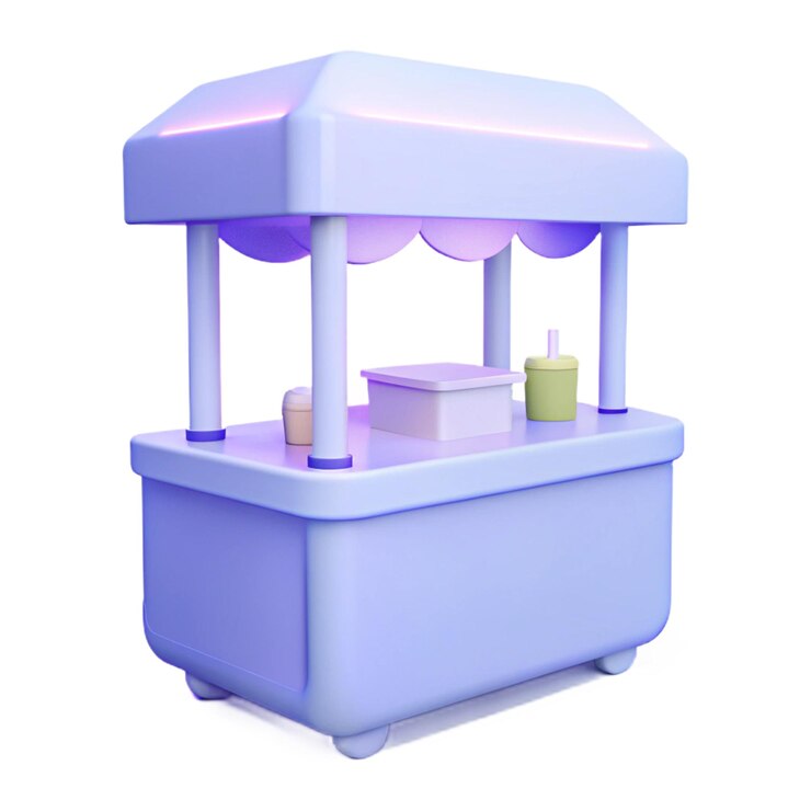 PSD a blue and purple display with candles and candles