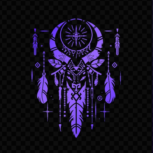 PSD a blue and purple illustration of a skull with a cross and other symbols