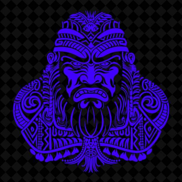 PSD a blue and purple image of a god with a beard