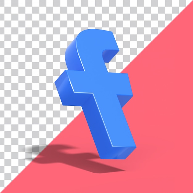 A blue and red facebook symbol with a red triangle on the left.