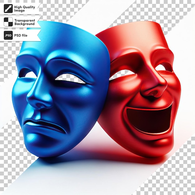 A blue and red mask with the words quot face masks quot on the front