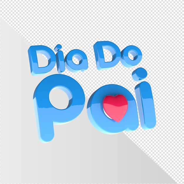 A blue and red sign that says dia do pai.