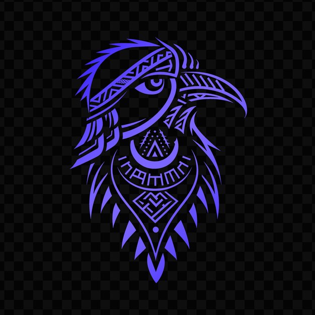 PSD blue rooster on a black background