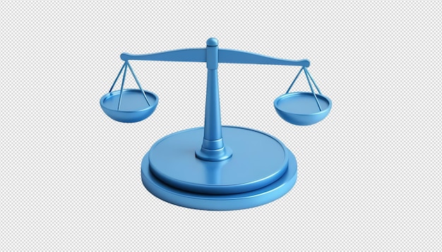 blue scale of justice symbol