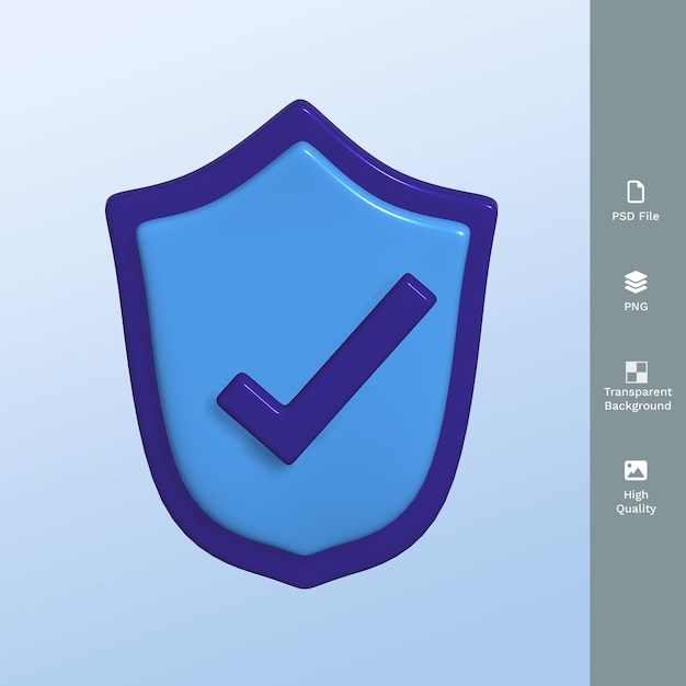 A blue shield security 3d