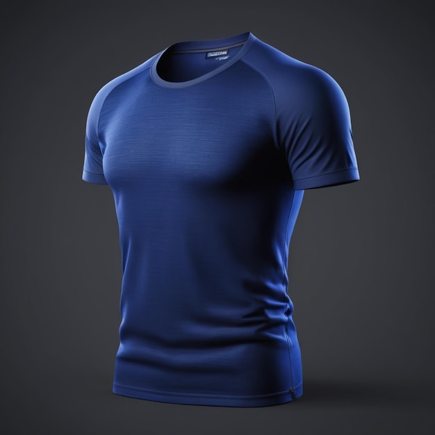 Blue shirt psd on a dark background