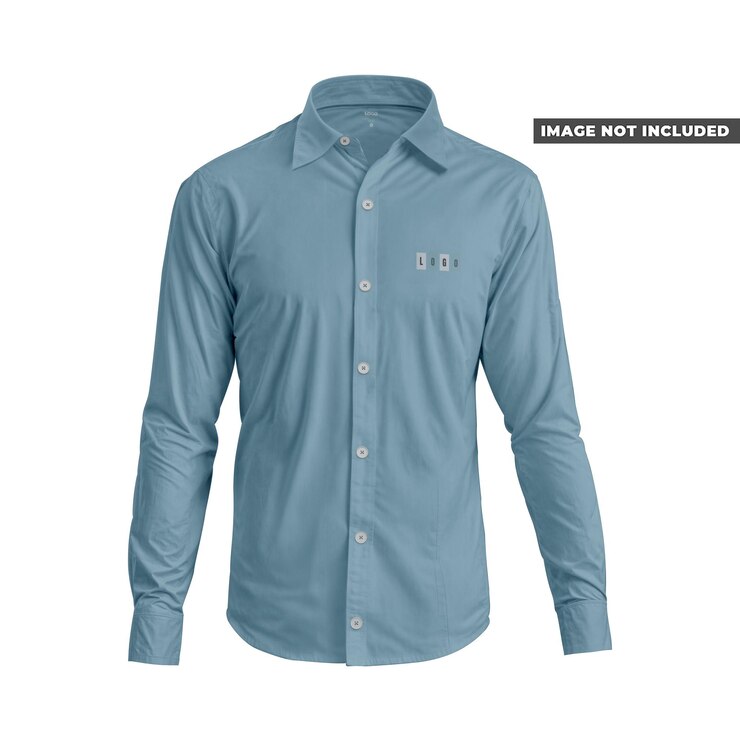 PSD a blue shirt with a white logo that says have been fired