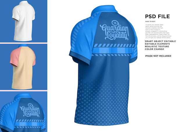 PSD a blue shirt with the words guardian loyalty on it