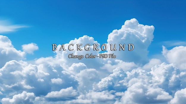 PSD blue sky and white clouds background ai generated image