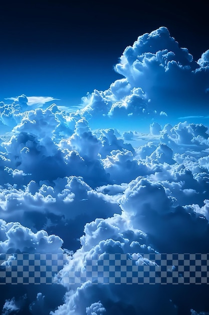 PSD Голубое небо с белыми облаками обои на прозрачном фоне
