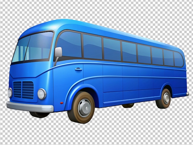 PSD piccolo autobus blu