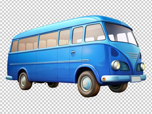 PSD blue small bus