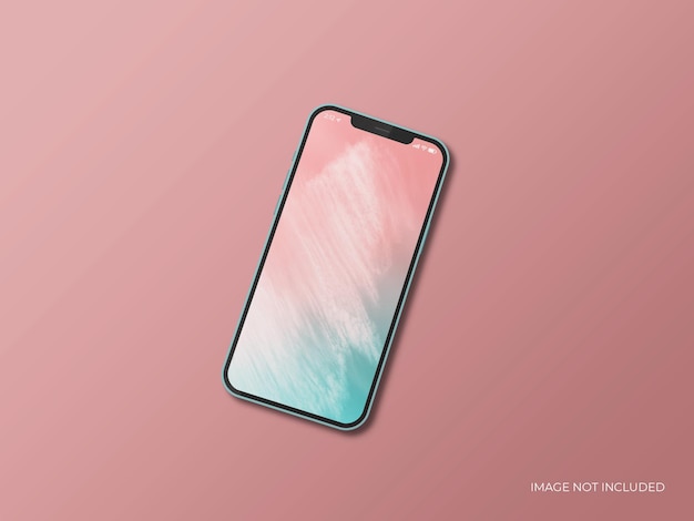 Modello di mockup dello schermo dello smartphone blu