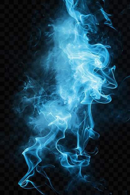 PSD the blue smoke on the black background