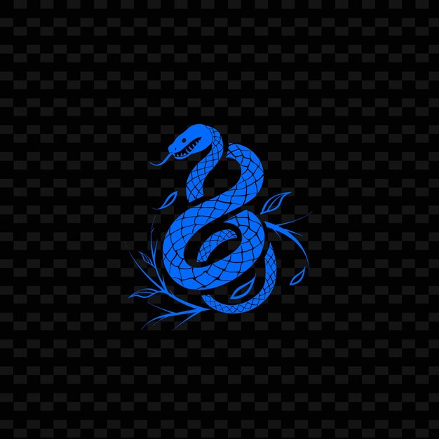 PSD a blue snake with a snake on it