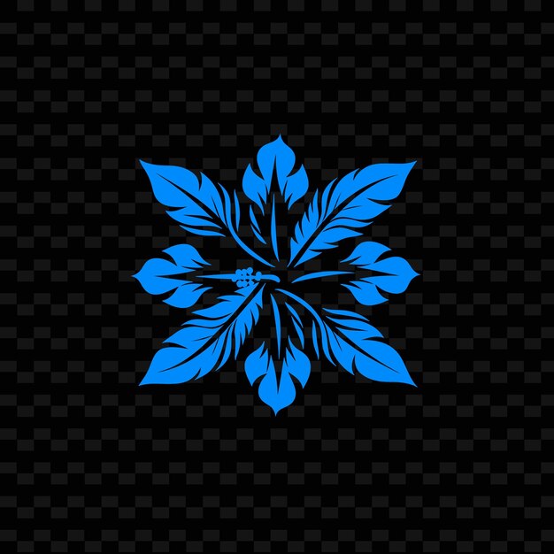 PSD blue snowflake on a black background