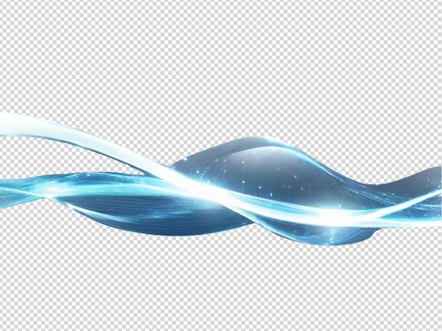 Blue sparkling light line element png transparent