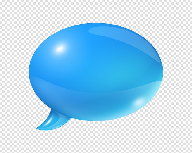 Blue speech bubble