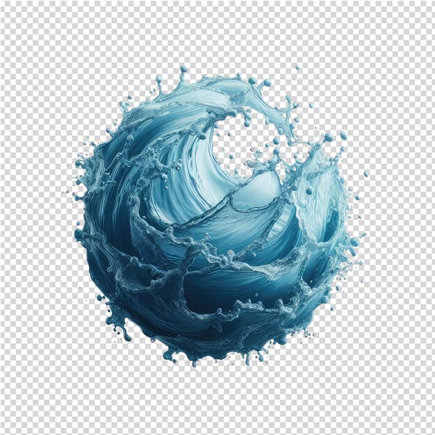 PSD a blue sphere with the word splashes on it