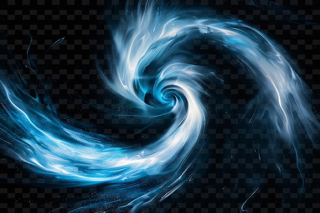 A blue spiral on a black background with a black background