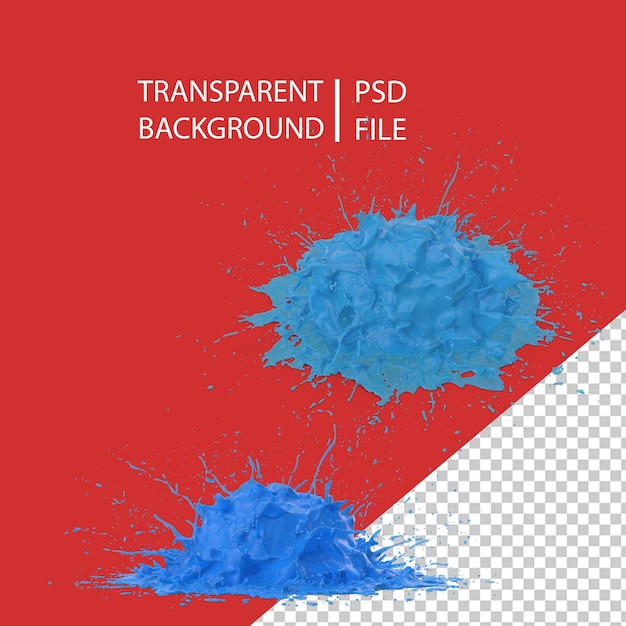 PSD blue splash png