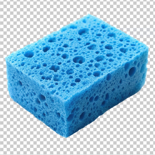 PSD blue sponge on transparent background