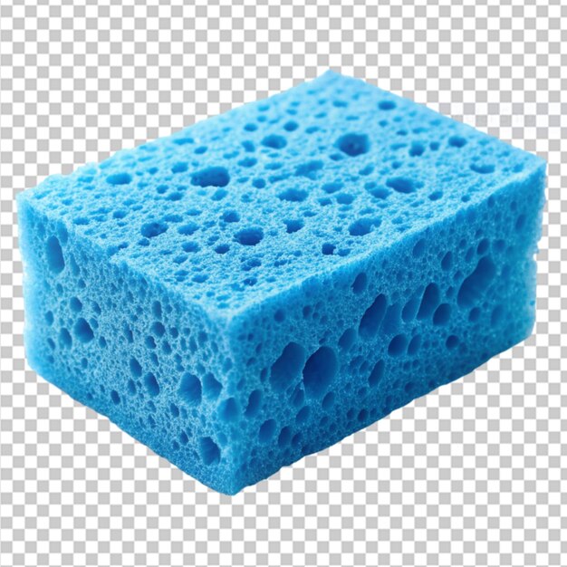 PSD blue sponge on transparent background