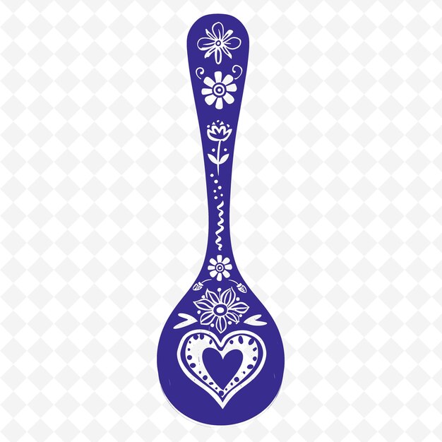 PSD a blue spoon with a heart on it