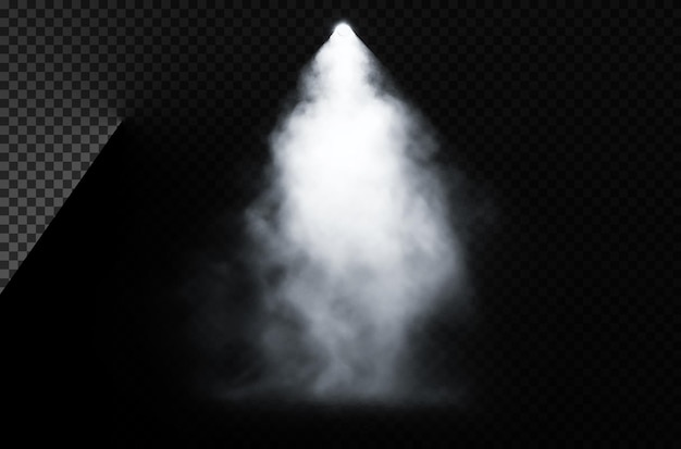 Blue Spotlight in Smoke