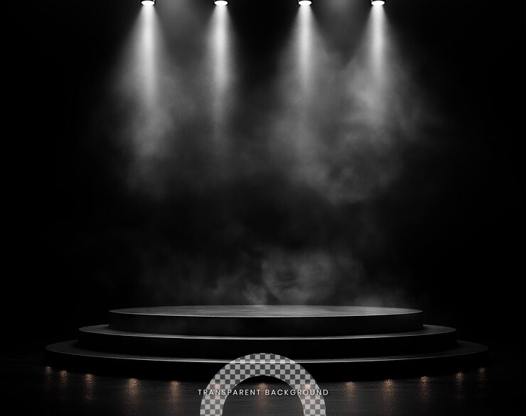 PSD blue spotlight light beam