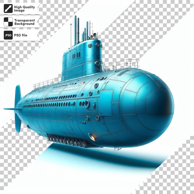 PSD a blue submarine with the letters l on the side