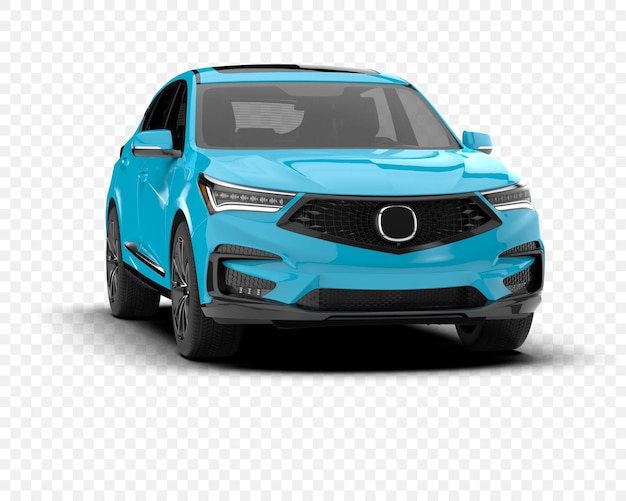 Blue SUV Car Front View