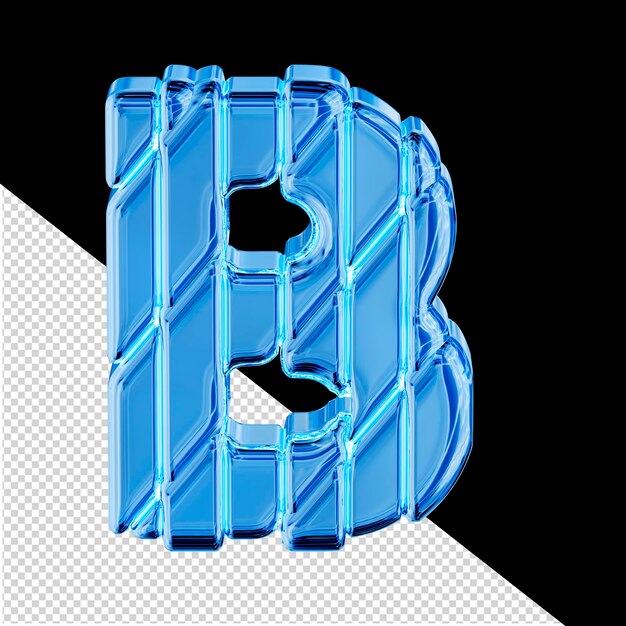 PSD blue symbol in a frame letter b