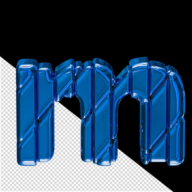 PSD blue symbol in a frame letter m