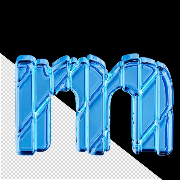 PSD blue symbol in a frame letter m