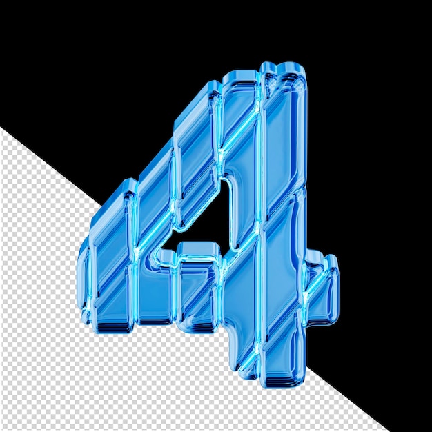 PSD blue symbol in a frame number 4