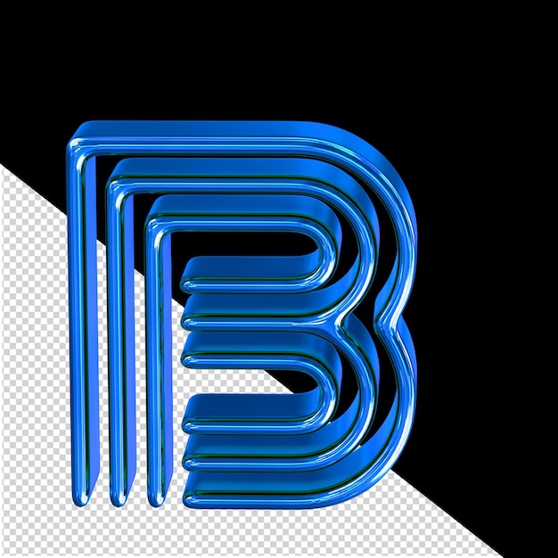 PSD the blue symbol letter b