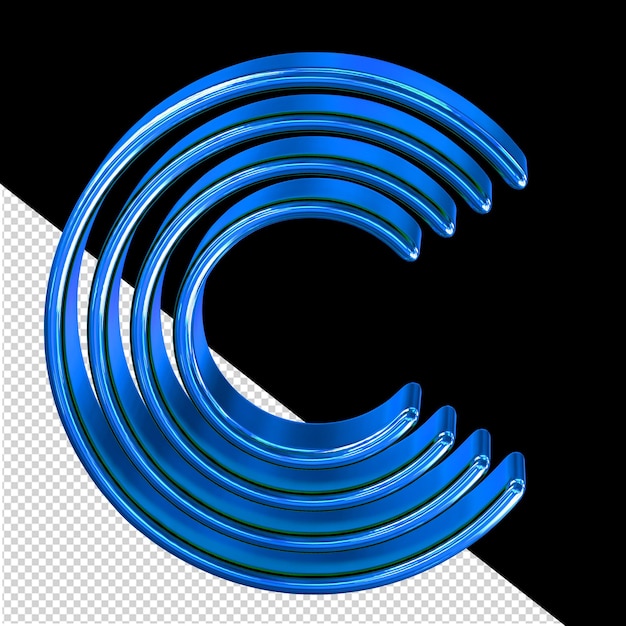 PSD the blue symbol letter c