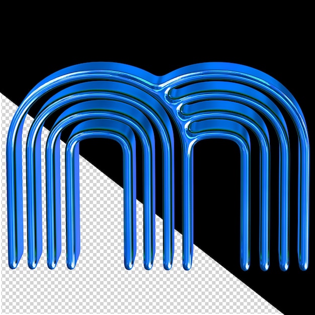 PSD the blue symbol letter m