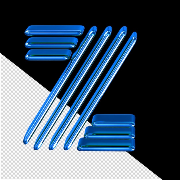 PSD the blue symbol letter z