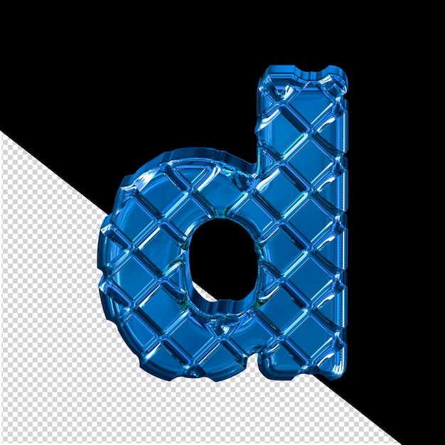 PSD blue symbol made of rhombuses letter d