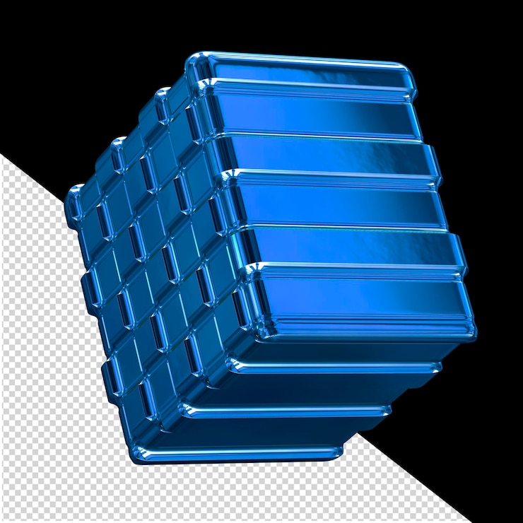 PSD blue symbol made of rhombuses