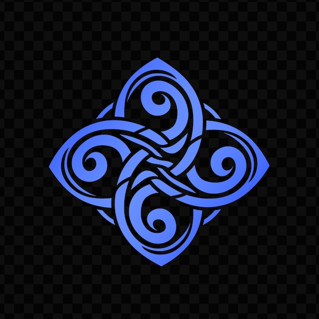 PSD a blue symbol of a symbol of a cross on a black background
