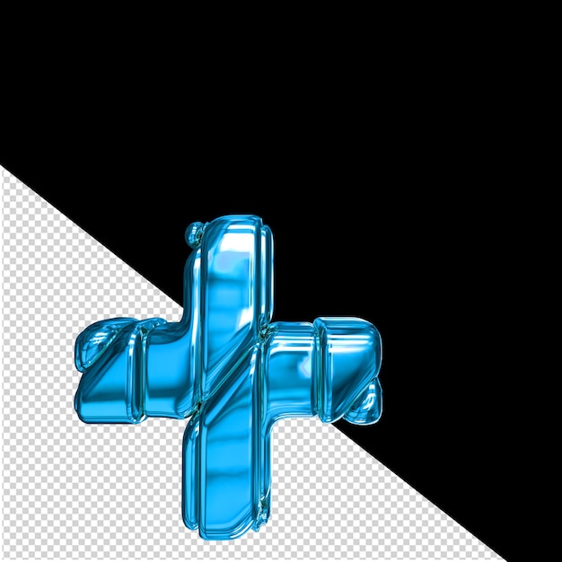 PSD blue symbol with vertical belts