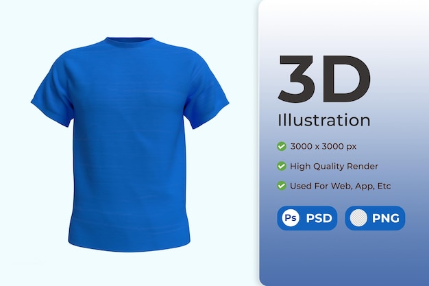 PSD blue t shirt