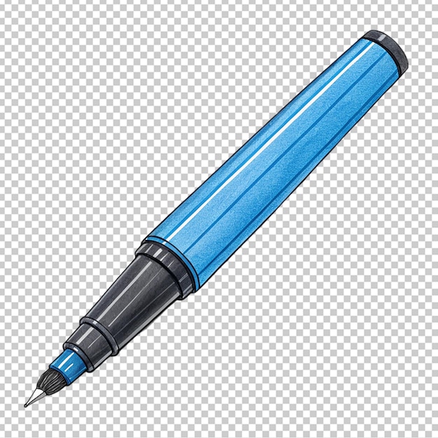 blue technical drawing pen